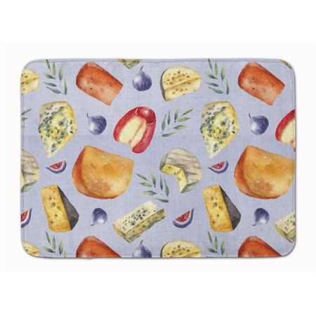 Carolines Treasures Assortment of Cheeses Machine Washable Memory Foam Mat BB5198RUG